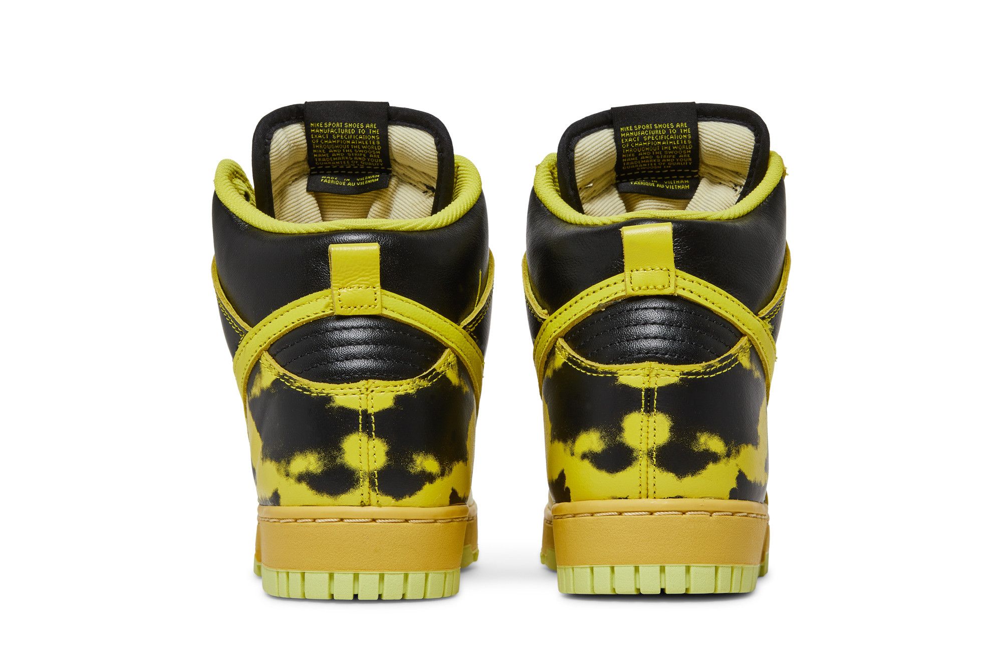 Sizing Nike Dunk High 1985 ''Geel Acid Wash'' DD9404-001
