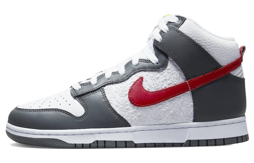 Nike Dunk High 'Embossed Basketball Grey Red' FD0668-001