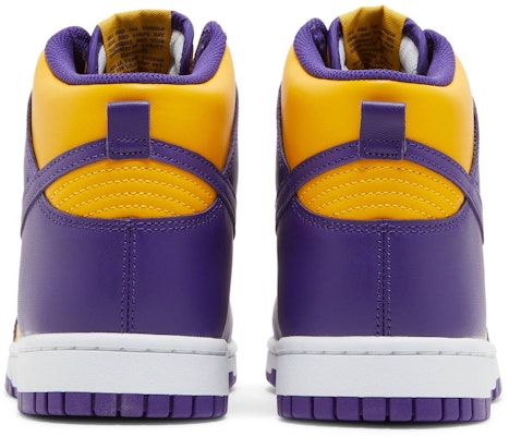 Nike Dunk High 'Lakers' Lelaki DD1399-500 Details for Nike Dunk High 'Lakers' Lelaki DD1399-500