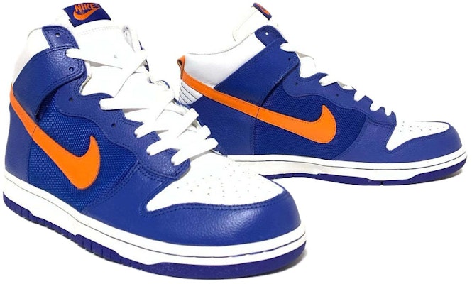 Nike Dunk High 'Sport Royal Orange Blaze' dalam warna Diraja & Oren Membara 309432-481 Lookbook Nike Dunk High 'Sport Royal Orange Blaze' dalam warna Diraja & Oren Membara 309432-481