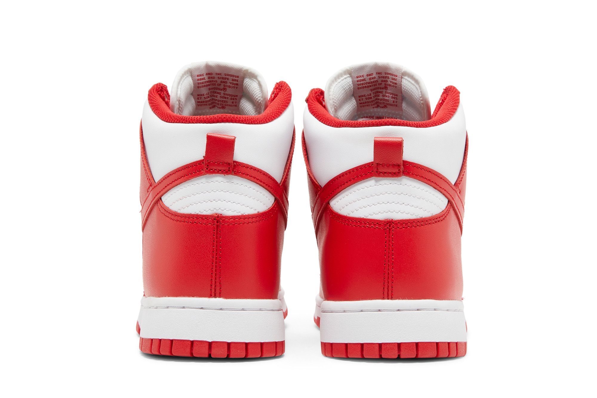 Sizing Nike Dunk High 'University Red' Merah Universiti DD1399-106