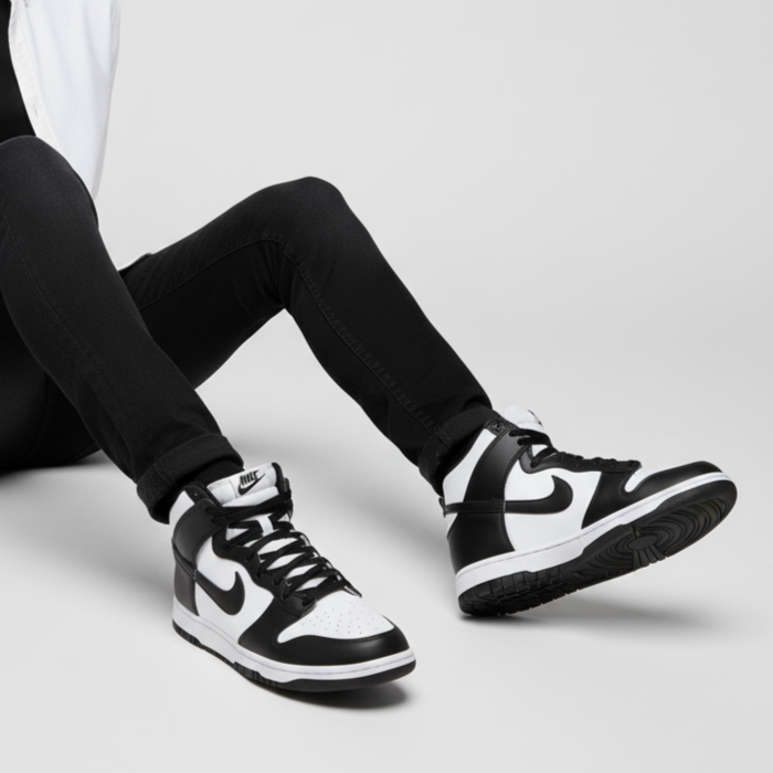 Order 耐克Dunk高帮篮球鞋'白黑配色' DD1399-105