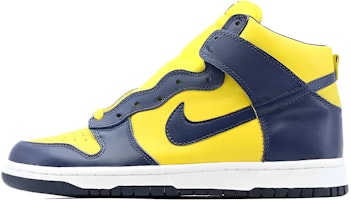 Nike Dunk High LE 'Midnight Navy/Varsity Maize' 630335-471 Nike Dunk High LE 'Midnight Navy/Varsity Maize' 630335-471