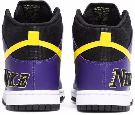 Nike Dunk High Premium EMB 'Lakers' DH0642-001 Details for Nike Dunk High Premium EMB 'Lakers' DH0642-001