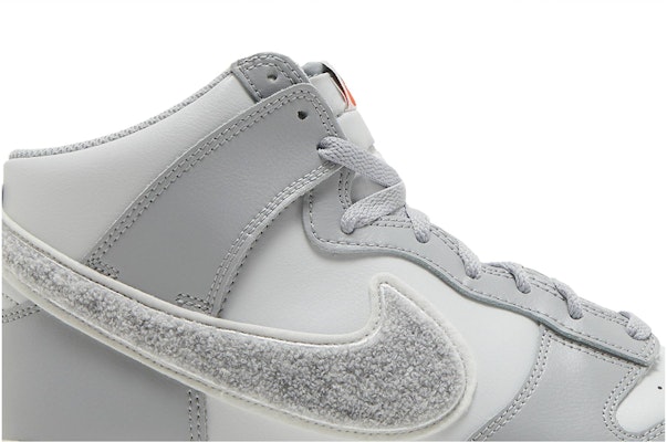 耐吉 Dunk High University Chenille Swoosh 'Light Smoke Grey' DR8805-003 Order 耐吉 Dunk High University Chenille Swoosh 'Light Smoke Grey' DR8805-003