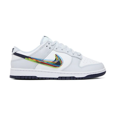 Nike Dunk Low 3D Swoosh 'White Grey Navy'