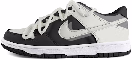 【定製球鞋】Nike Dunk Low 英倫格調 黑灰 潮流 百搭 解構鞋帶 經典休閒 防滑耐磨 低幫 板鞋 GS 淺灰色 Buy 【定製球鞋】Nike Dunk Low 英倫格調 黑灰 潮流 百搭 解構鞋帶 經典休閒 防滑耐磨 低幫 板鞋 GS 淺灰色