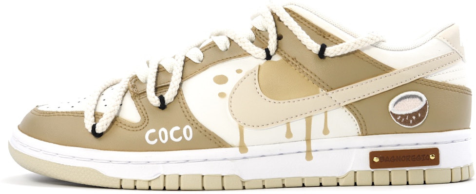【定制球鞋】Nike Dunk Low 椰椰奶茶 雙鞋帶解構 復古簡約 清新 校園 活力 防滑 低幫 板鞋 男款 淺卡其色 Buy 【定制球鞋】Nike Dunk Low 椰椰奶茶 雙鞋帶解構 復古簡約 清新 校園 活力 防滑 低幫 板鞋 男款 淺卡其色