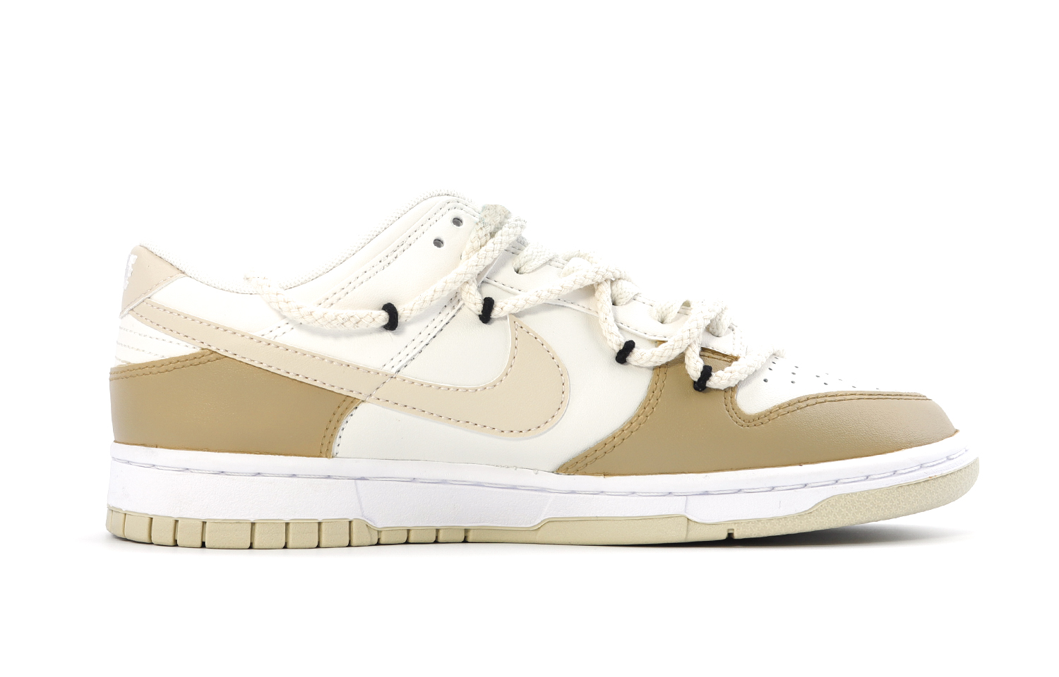 Order 【定制球鞋】Nike Dunk Low 椰椰奶茶 雙鞋帶解構 復古簡約 清新 校園 活力 防滑 低幫 板鞋 男款 淺卡其色