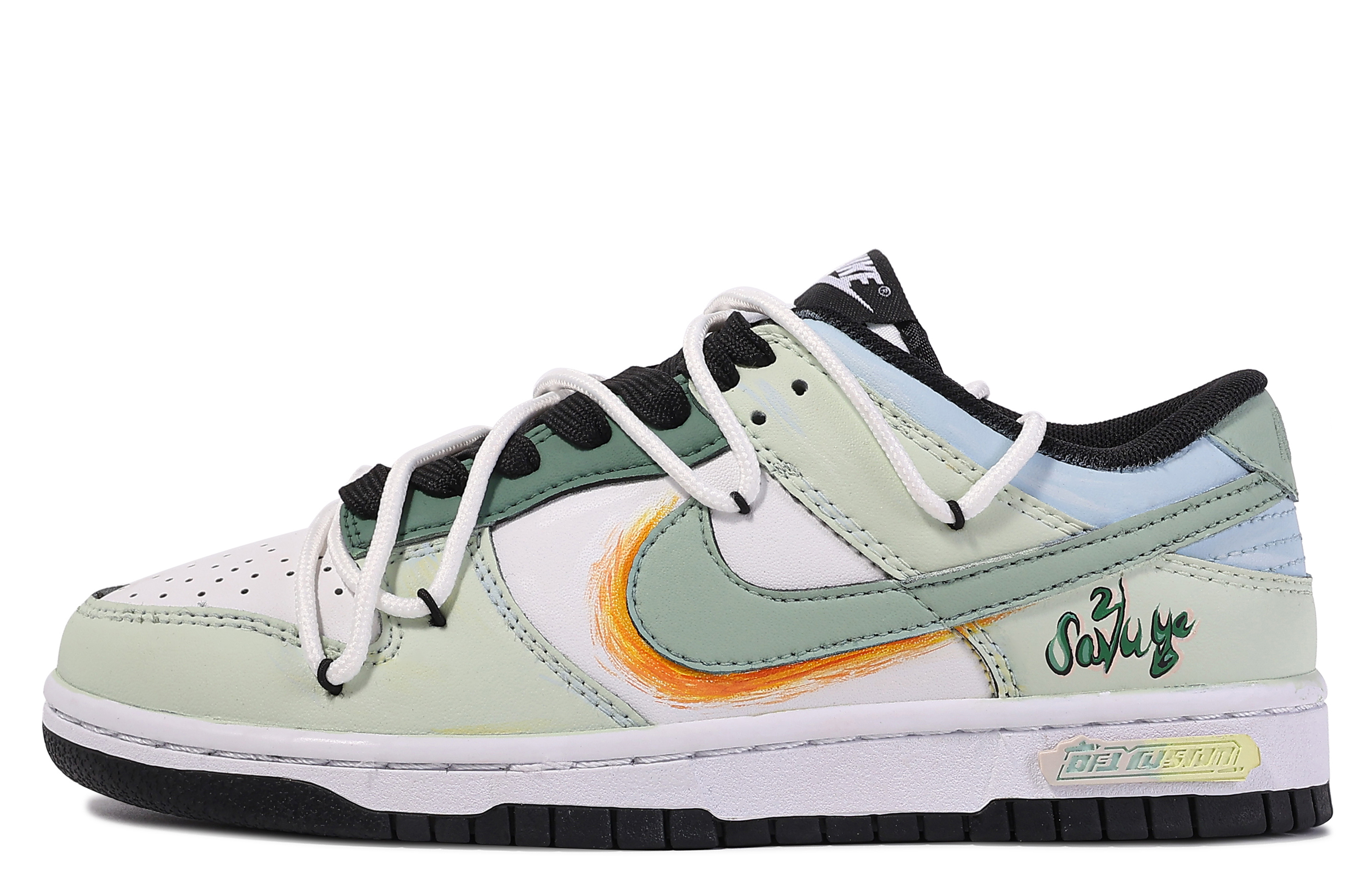 Buy 耐克Dunk Low '达芬奇狂野绿白' CW1590-100(TeamM-Savage)