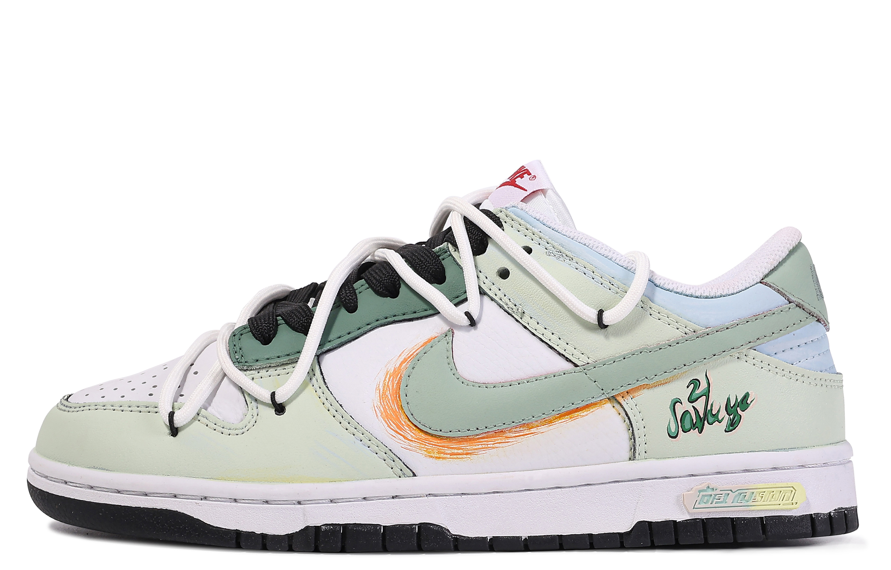 Buy 나이키 덩크 로우 '다빈치 세비지 그린 화이트' (58 characters) FB3354-001(TeamM-Savage)