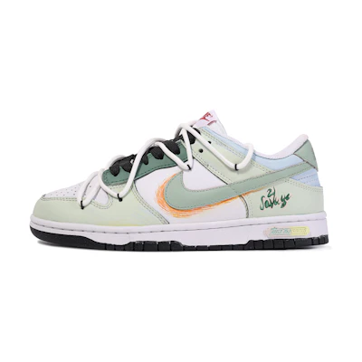 Nike Dunk Low 'Da Vinci Savage Green White'