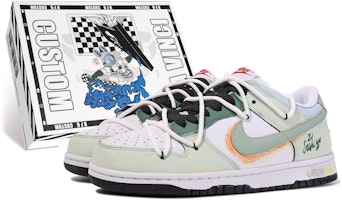 【定制球鞋】Nike Dunk Low 達文西定制 禮盒 Savage 復古 簡約 百搭 低筒 板鞋 男款 綠白 Buy 【定制球鞋】Nike Dunk Low 達文西定制 禮盒 Savage 復古 簡約 百搭 低筒 板鞋 男款 綠白