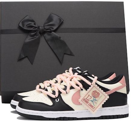 【定制球鞋】Nike Dunk Low 栗子 特殊鞋盒 解構 高街 低筒 板鞋 GS 黑粉 Buy 【定制球鞋】Nike Dunk Low 栗子 特殊鞋盒 解構 高街 低筒 板鞋 GS 黑粉