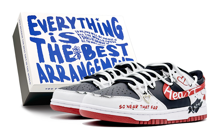 Nike Dunk Low 'Deconstructed Graffiti High Street - Black Red'