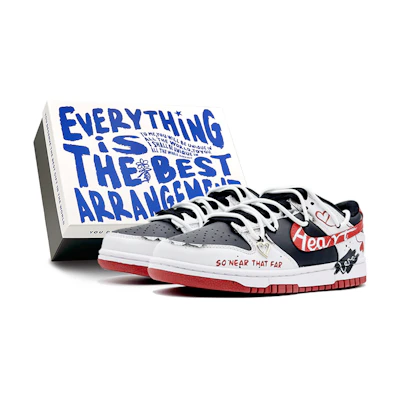 Nike Dunk Low 'Deconstructed Graffiti High Street - Black Red'