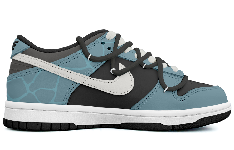 Order 【定製球鞋】Nike Dunk Low 深海秘境 藍黑 復古 百搭 解構鞋帶 經典休閒 防滑耐磨 低幫 板鞋 GS
