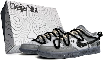 【定制球鞋】 Nike Dunk Low 哥特魅影 百搭復古 浸染潑墨 解構鞋帶 特殊鞋盒 低筒 板鞋 男款 黑灰 Buy 【定制球鞋】 Nike Dunk Low 哥特魅影 百搭復古 浸染潑墨 解構鞋帶 特殊鞋盒 低筒 板鞋 男款 黑灰