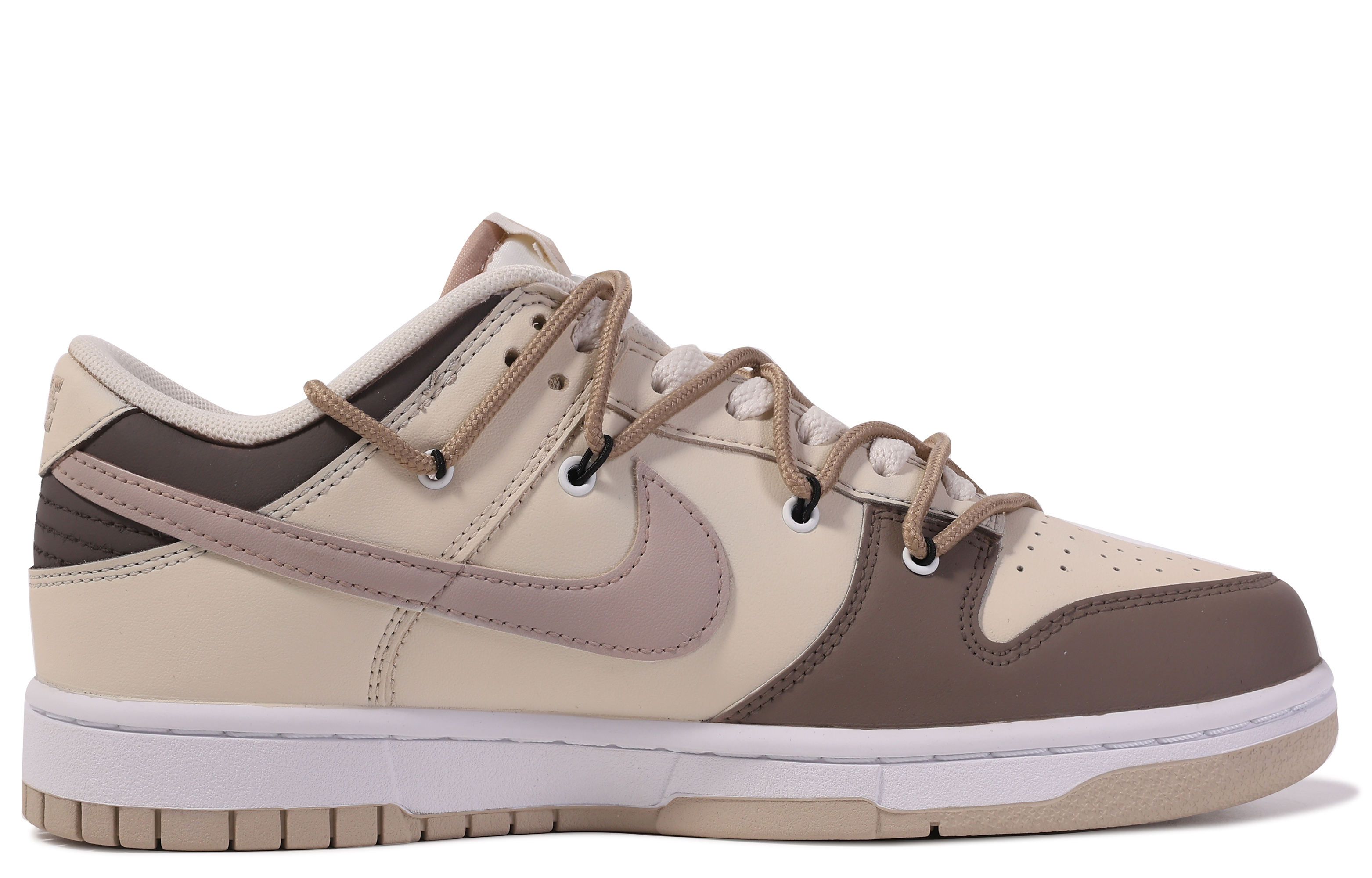 Lookbook 【客製化球鞋】Nike Dunk Low 索壹客製 禮盒 小熊餅乾 塗鴉 吊飾 簡約 百搭 防滑 低筒 板鞋 男款 米白棕