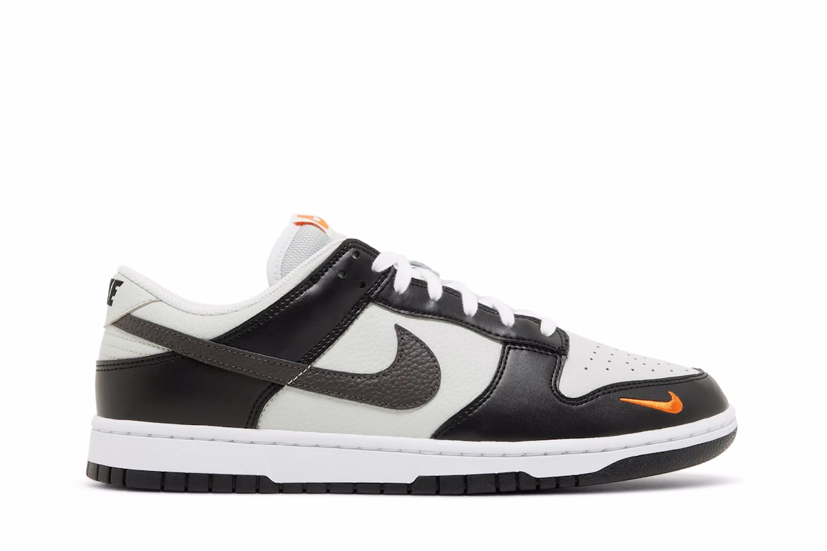 Nike Dunk Low 'Grey Black Orange Mini Swoosh'