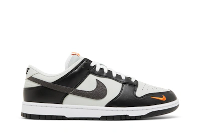Nike Dunk Low 'Grey Black Orange Mini Swoosh'