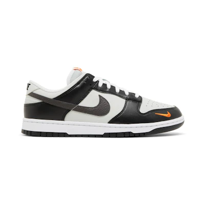Nike Dunk Low 'Grey Black Orange Mini Swoosh'