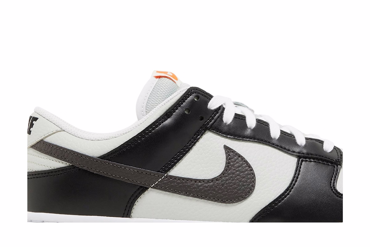 Nike Dunk Low 'Grey Black Orange Mini Swoosh'