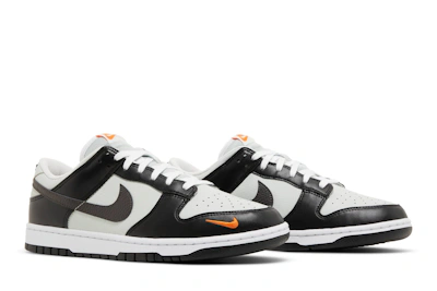 Nike Dunk Low 'Grey Black Orange Mini Swoosh'
