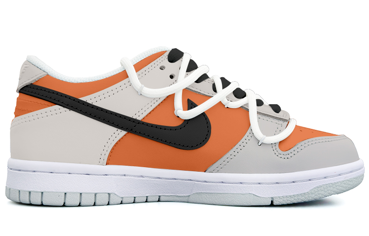 Order 【客製化球鞋】 Nike Dunk Low 可回收 灰橙色 撞色 環保 圖標 潮流 解構鞋帶 防滑減震耐磨 低幫 板鞋