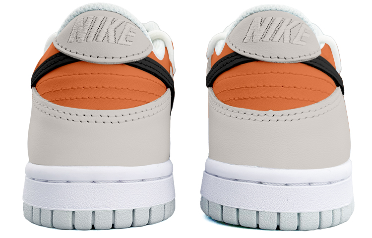 Shop 【客製化球鞋】 Nike Dunk Low 可回收 灰橙色 撞色 環保 圖標 潮流 解構鞋帶 防滑減震耐磨 低幫 板鞋