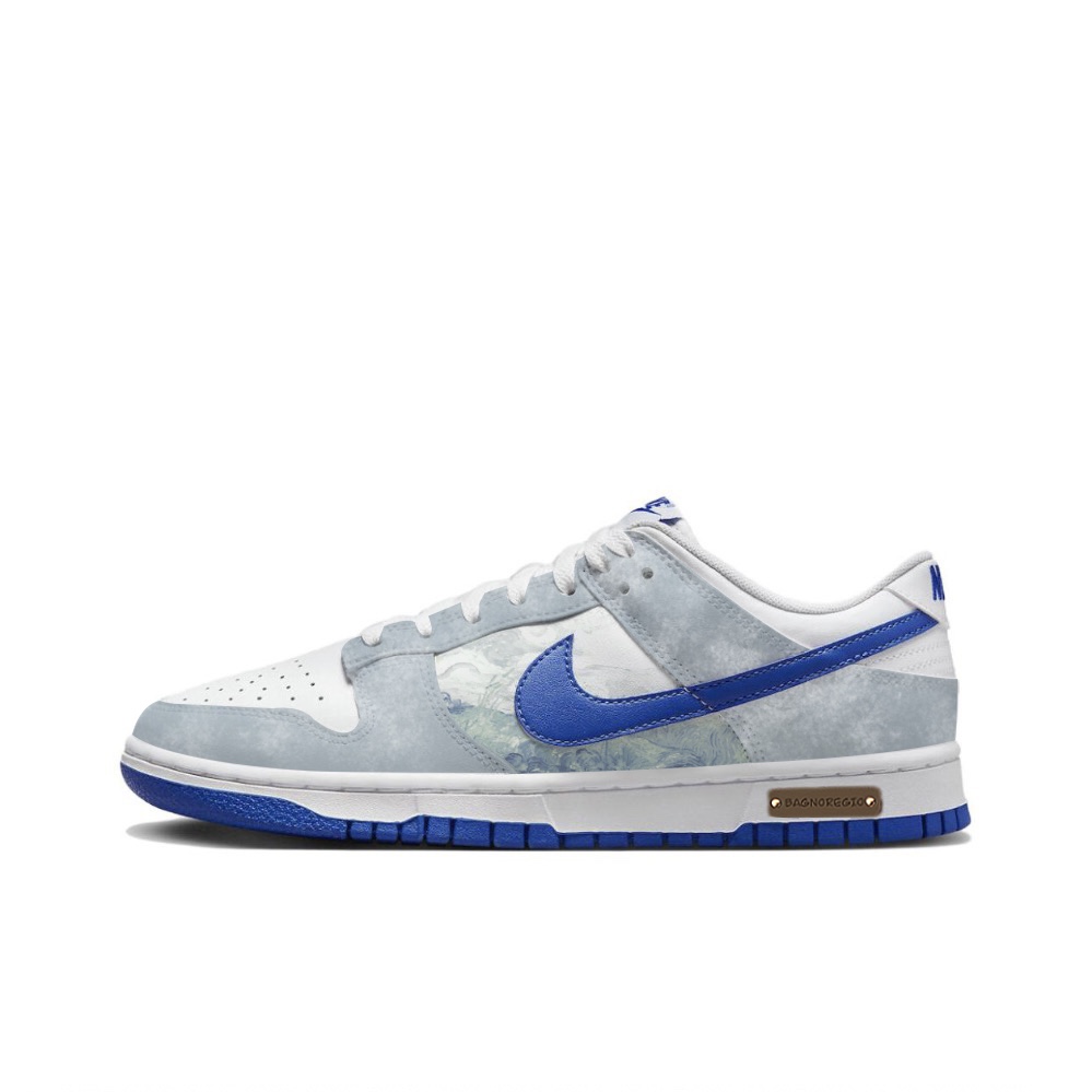 Buy 【定製球鞋】 Nike Dunk Low Hyper Royal 碧海藍天 簡約 塗鴉 復古 油畫 防滑耐磨 低幫 板鞋 男款