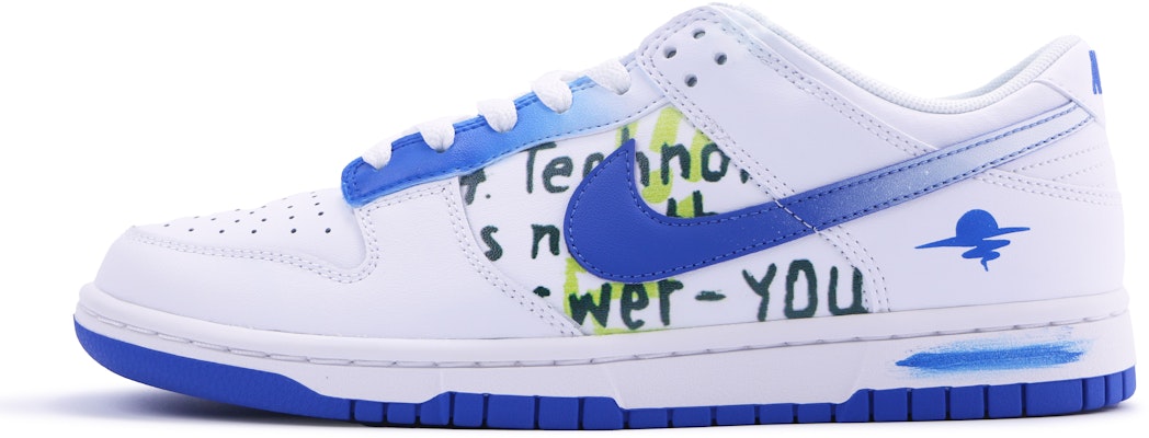 【定制球鞋】 Nike Dunk Low Hyper Royal 節奏狂響 活力 青春 防滑耐磨減震 低幫 板鞋 男款 藍白色 Buy 【定制球鞋】 Nike Dunk Low Hyper Royal 節奏狂響 活力 青春 防滑耐磨減震 低幫 板鞋 男款 藍白色