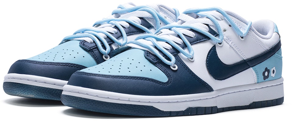 耐克Dunk Low '冰蓝花纹' DH9765-102(team85-冰蓝小花GS) Lookbook 耐克Dunk Low '冰蓝花纹' DH9765-102(team85-冰蓝小花GS)