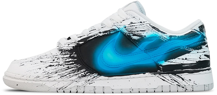 【定製球鞋】Nike Dunk Low「Neutral Grey」藍毒液 超級英雄 防滑減震 低幫 板鞋 GS 黑白藍 Buy 【定製球鞋】Nike Dunk Low「Neutral Grey」藍毒液 超級英雄 防滑減震 低幫 板鞋 GS 黑白藍