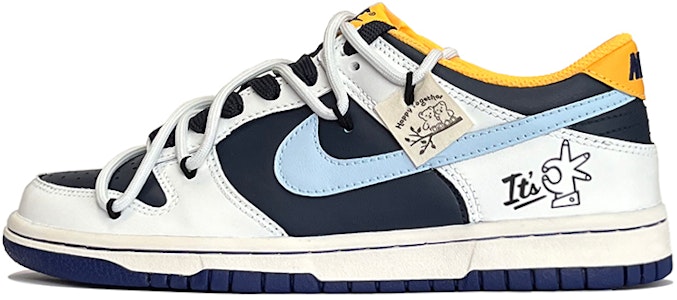 【訂製球鞋】Nike Dunk Low OKK 春夏系列 簡約 中性風 高街 低筒 板鞋 GS 白藍 Buy 【訂製球鞋】Nike Dunk Low OKK 春夏系列 簡約 中性風 高街 低筒 板鞋 GS 白藍