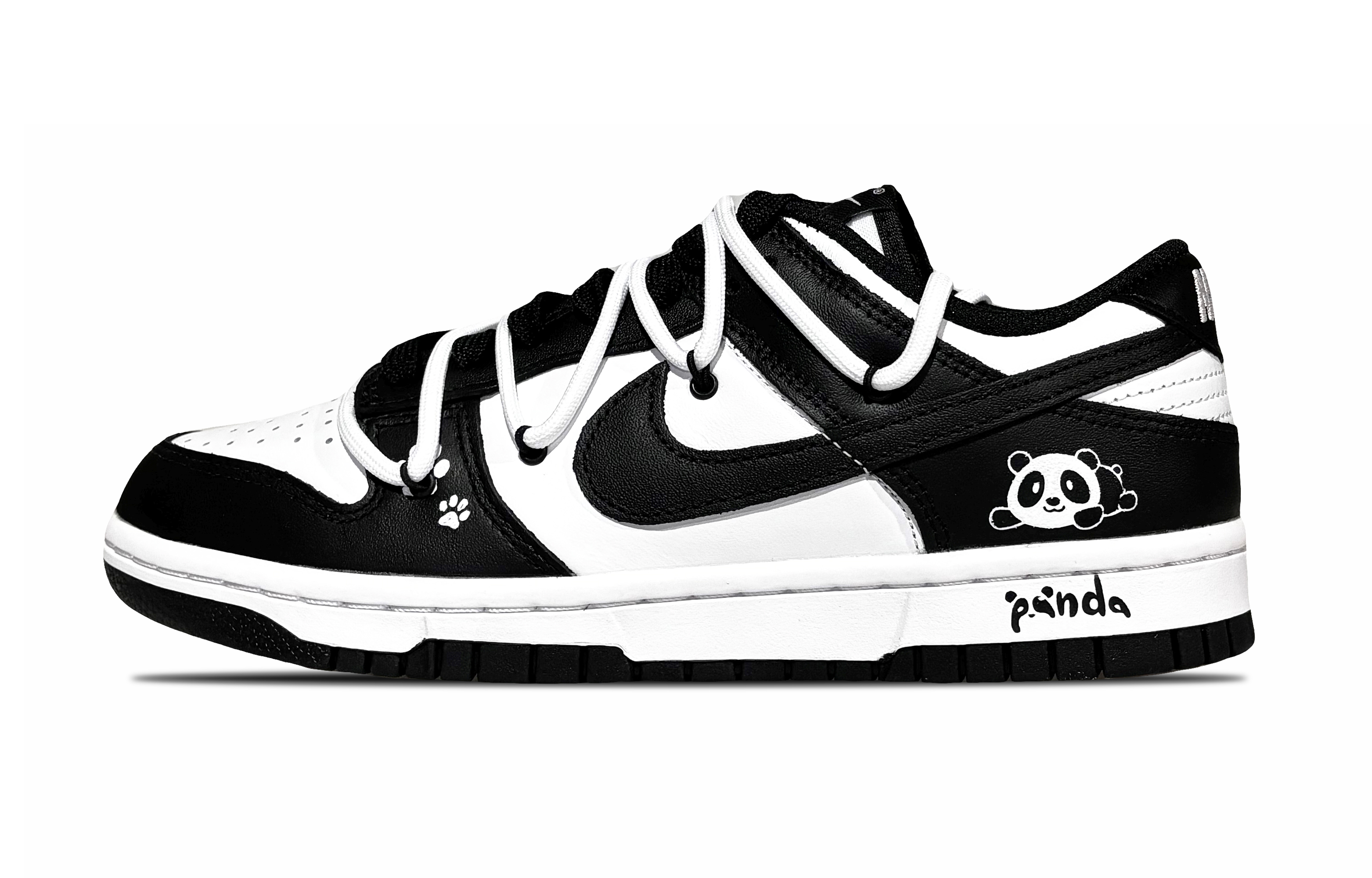 Buy Nike Dunk Low 'Panda Deconstructed Shoelace Graffiti' Sepatu DD1391-100-486456