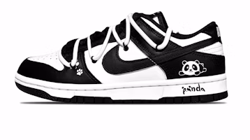 Nike Dunk Low 'Panda Deconstructed Shoelace Graffiti' DD1391-100-486456 Nike Dunk Low 'Panda Deconstructed Shoelace Graffiti' DD1391-100-486456