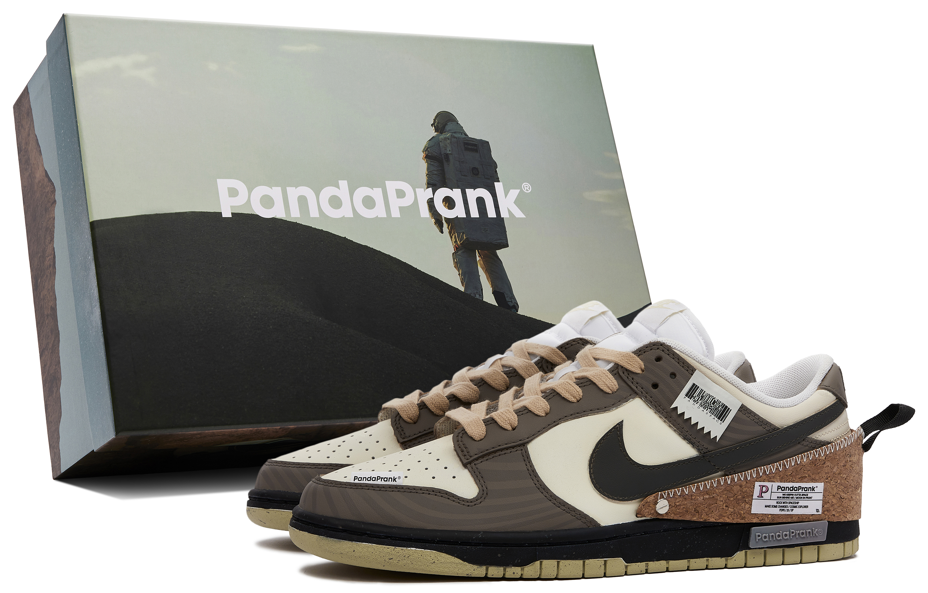 Buy 【定制球鞋】 Nike Dunk Low 熊貓惡作劇 宇宙探索 復古戰艦 戶外百搭 低筒 板鞋 男款 米棕