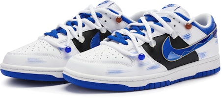 【訂製球鞋】Nike Dunk Low 811製造 一抹藍 仿古“點翠” 清新雅致 防滑耐磨 低幫 板鞋 男款 孔雀藍白 Lookbook 【訂製球鞋】Nike Dunk Low 811製造 一抹藍 仿古“點翠” 清新雅致 防滑耐磨 低幫 板鞋 男款 孔雀藍白