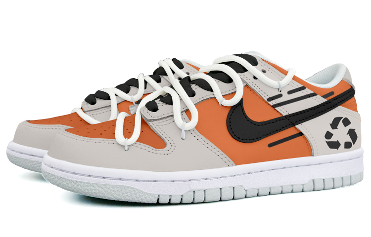 Nike Dunk Low 'Recycled Grey Orange' 圖 3
