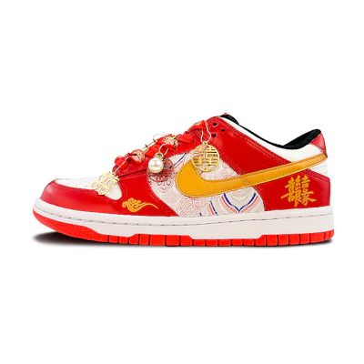 Nike Dunk Low 'Red Gold Wedding'