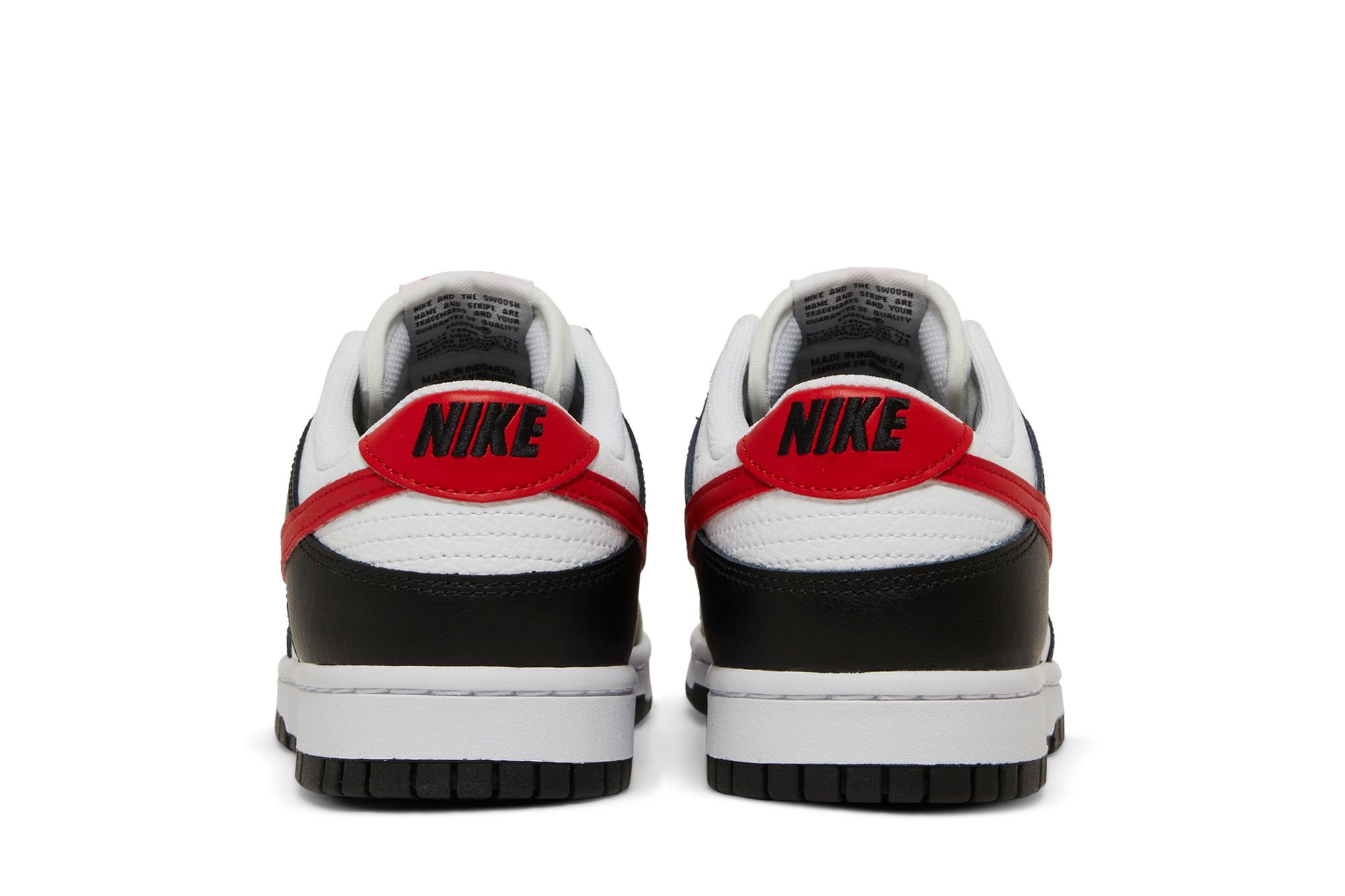 Sizing Nike Dunk Low 'Panda con Swoosh Rojo' FB3354-001