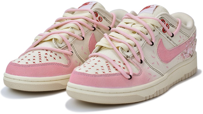 Nike Dunk Low 'Sakura Gradient Embroidery' Sulaman Kecerunan Sakura DV0834-100-474234 Lookbook Nike Dunk Low 'Sakura Gradient Embroidery' Sulaman Kecerunan Sakura DV0834-100-474234