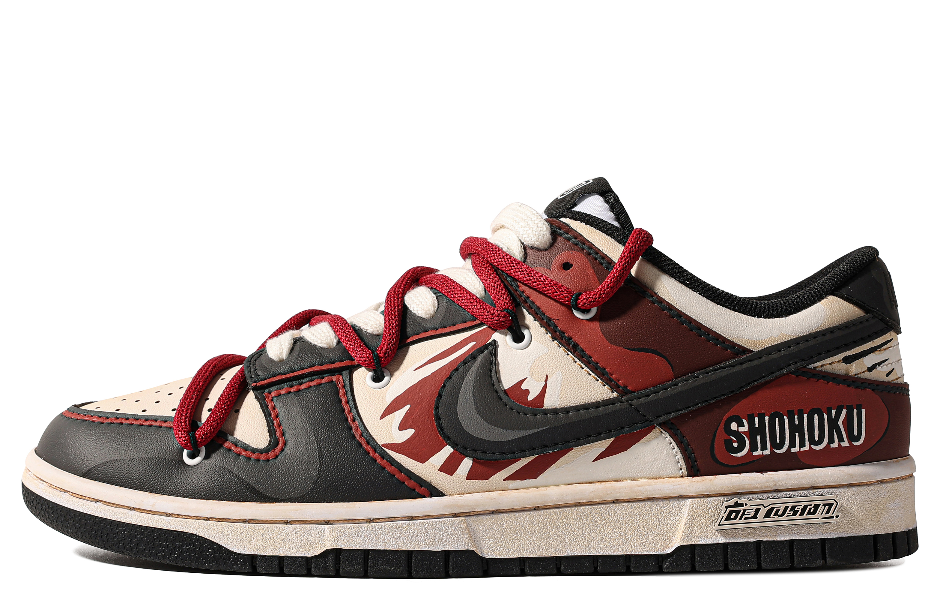 Nike Dunk Low 'SHOHOKU Black Red' 圖 2