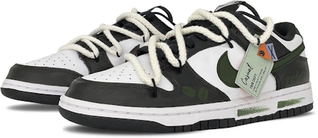 【定制球鞋】Nike Dunk Low 街頭 復古 小眾潮流 防滑 低幫 板鞋 GS 黑綠 Lookbook 【定制球鞋】Nike Dunk Low 街頭 復古 小眾潮流 防滑 低幫 板鞋 GS 黑綠