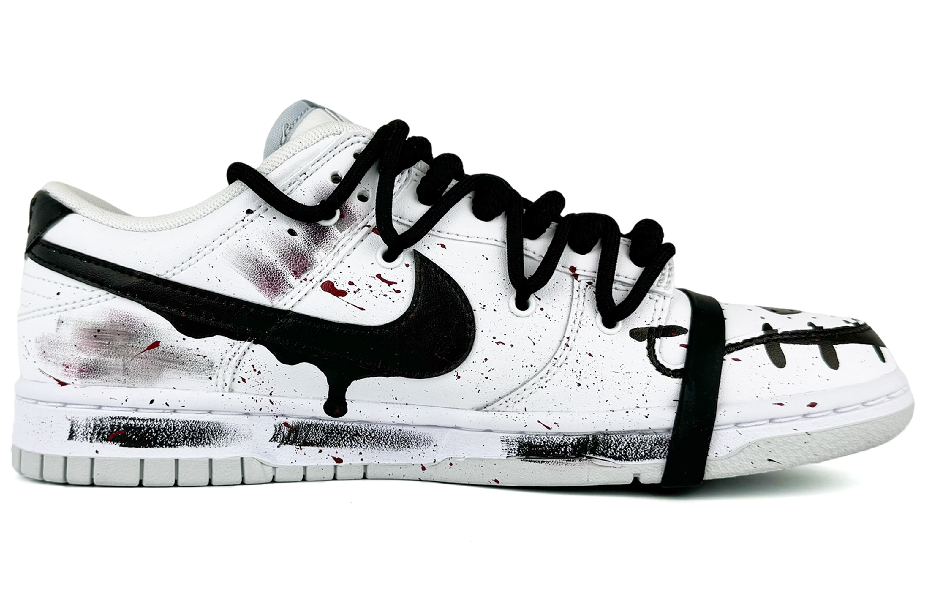 Order Nike Dunk Low 'Sui Xin Halloween Tengkorak Putih Dekonstruksi' DV0831-101-485057