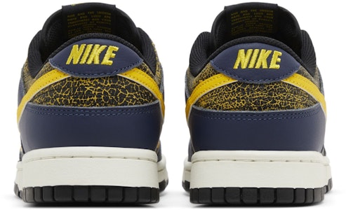 Nike Dunk Low 'Vintage Michigan' Pria/Wanita Klasik Sneakers FZ4014-010 Details for Nike Dunk Low 'Vintage Michigan' Pria/Wanita Klasik Sneakers FZ4014-010