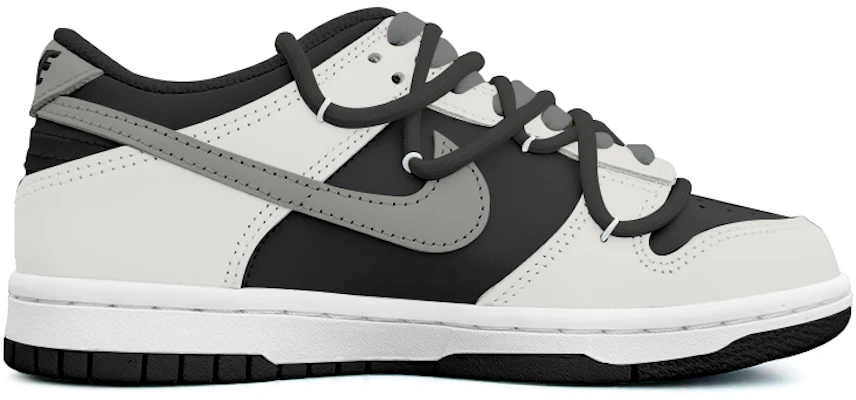 【定製球鞋】 Nike Dunk Low 密語者 黑灰 潮流 百搭 解構鞋帶 經典休閒 防滑耐磨 低幫 板鞋 GS 淺灰色 Order 【定製球鞋】 Nike Dunk Low 密語者 黑灰 潮流 百搭 解構鞋帶 經典休閒 防滑耐磨 低幫 板鞋 GS 淺灰色