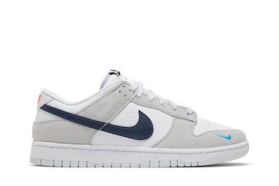 Nike Dunk Low 'White Grey Navy Aqua Mini Swoosh'