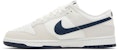 Nike Dunk Low 'Putih Tengah Malam Navy' DV0831-111